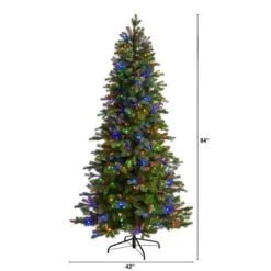 7ft. Pre-Lit Fraser Fir Artificial Christmas Tree, Color Changing LED Lights -Michaels X-Mas Decor D478814S 2