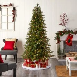 7ft. Pre-Lit Fraser Fir Artificial Christmas Tree, Color Changing LED Lights -Michaels X-Mas Decor D478814S 7