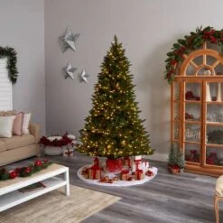 7.5ft. Pre-Lit Vermont Spruce Artificial Christmas Tree, Color Changing LED Lights -Michaels X-Mas Decor D478837S 9