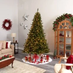 9ft. Pre-Lit Vermont Spruce Artificial Christmas Tree, Color Changing LED Lights -Michaels X-Mas Decor D478839S 9