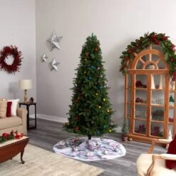 7.5ft. Pre-Lit Montana Mountain Fir Artificial Christmas Tree, Multicolor LED Lights -Michaels X-Mas Decor D478843S 10