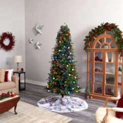 7.5ft. Pre-Lit Montana Mountain Fir Artificial Christmas Tree, Multicolor LED Lights -Michaels X-Mas Decor D478843S 9