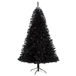 7ft. Pre-Lit Black Artificial Christmas Tree, Clear LED Lights 16 7ft. Pre-Lit Black Artificial Christmas Tree, Clear LED Lights -Michaels X-Mas Decor D478856S 3