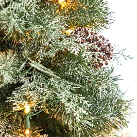 4ft. Pre-Lit English Pine Artificial Christmas Tree, Warm White LED Lights 7 4ft. Pre-Lit English Pine Artificial Christmas Tree, Warm White LED Lights - Image 5