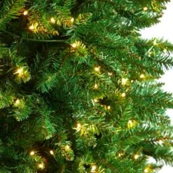 12ft. Pre-Lit Slim Green Mountain Pine Artificial Christmas Tree, Clear LED Lights -Michaels X-Mas Decor D478878S 4