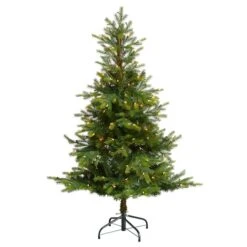 5ft. Pre-Lit North Carolina Spruce Artificial Christmas Tree, Clear LED Lights