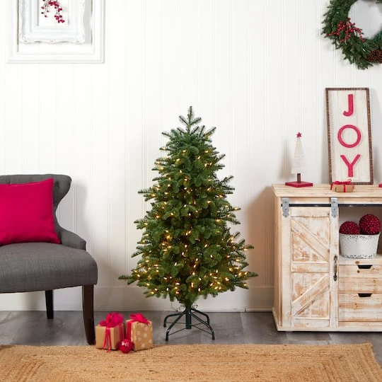 4ft. Pre-Lit South Carolina Fir Artificial Christmas Tree, Clear Lights 12 4ft. Pre-Lit South Carolina Fir Artificial Christmas Tree, Clear Lights - Image 10