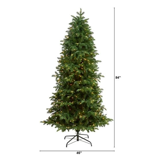 7ft. Pre-Lit South Carolina Fir Artificial Christmas Tree, Clear Lights 10 7ft. Pre-Lit South Carolina Fir Artificial Christmas Tree, Clear Lights - Image 8