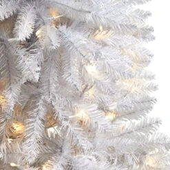 4ft. Pre-Lit White Artificial Christmas Tree, Warm White LED Lights -Michaels X-Mas Decor D478906S 4