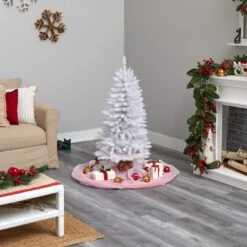 4ft. Pre-Lit White Artificial Christmas Tree, Warm White LED Lights -Michaels X-Mas Decor D478906S 8