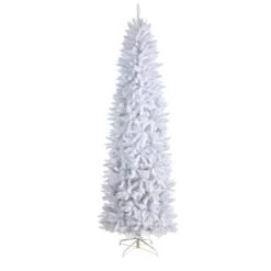 8ft. Pre-Lit White Artificial Christmas Tree, Warm White LED Lights -Michaels X-Mas Decor D478910S 3