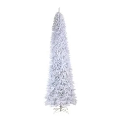11ft. Pre-Lit Slim White Artificial Christmas Tree, Warm White LED Lights 16 11ft. Pre-Lit Slim White Artificial Christmas Tree, Warm White LED Lights -Michaels X-Mas Decor D478913S 3