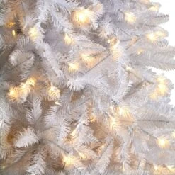 11ft. Pre-Lit Slim White Artificial Christmas Tree, Warm White LED Lights 17 11ft. Pre-Lit Slim White Artificial Christmas Tree, Warm White LED Lights -Michaels X-Mas Decor D478913S 4