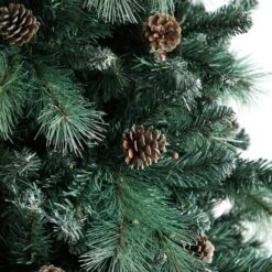 9ft. Pre-Lit Frosted British Columbia Mountain Pine Artificial Christmas Tree, Clear Lights -Michaels X-Mas Decor D478951S 5