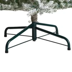 9.5ft. Pre-Lit Slim Flocked Nova Scotia Spruce Artificial Christmas Tree, White LED Lights -Michaels X-Mas Decor D478954S 6