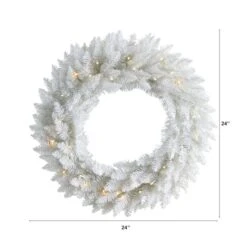 24" Pre-Lit Colorado Spruce Christmas Wreath -Michaels X-Mas Decor D478974S 2