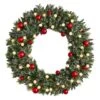 4ft. Oversized Pre-Lit Frosted Holiday Christmas Wreath With Ornaments 2 4ft. Oversized Pre-Lit Frosted Holiday Christmas Wreath With Ornaments -Michaels X-Mas Decor D478987S 1