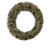 6ft. Clear LED Lights Flocked Christmas Artificial Wreath With Pinecones 2 6ft. Clear LED Lights Flocked Christmas Artificial Wreath With Pinecones -Michaels X-Mas Decor D478992S 1