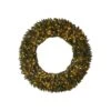 5ft. Clear LED Lights Flocked Artificial Christmas Wreath With Pinecones & Berries -Michaels X-Mas Decor D478997S 1