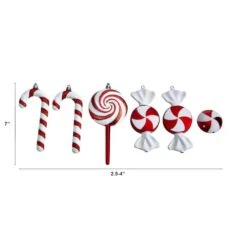 6ct. 7" Shatterproof Christmas Candy Ornaments 10 6ct. 7" Shatterproof Christmas Candy Ornaments -Michaels X-Mas Decor D479032S 2