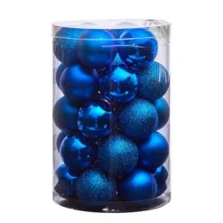 30ct. 2.5" Blue Shatterproof Christmas Ornaments 10 30ct. 2.5" Blue Shatterproof Christmas Ornaments -Michaels X-Mas Decor D479036S 3