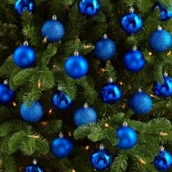 30ct. 2.5" Blue Shatterproof Christmas Ornaments 11 30ct. 2.5" Blue Shatterproof Christmas Ornaments -Michaels X-Mas Decor D479036S 4
