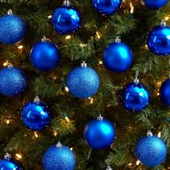 20ct. 3" Blue Shatterproof Christmas Ornaments -Michaels X-Mas Decor D479044S 4