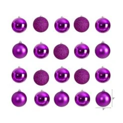 20ct. 3" Pink Shatterproof Christmas Ornaments -Michaels X-Mas Decor D479045S 2