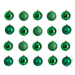 20ct. 3" Green Shatterproof Christmas Ornaments -Michaels X-Mas Decor D479047S 2