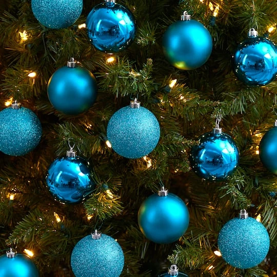 20ct. 3" Teal Shatterproof Christmas Ornaments 7 20ct. 3" Teal Shatterproof Christmas Ornaments - Image 5