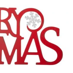 Glitzhome® 24" Red Merry Christmas Metal Wall Décor -Michaels X-Mas Decor D479420S 6