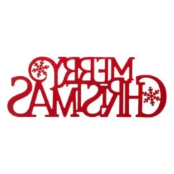 Glitzhome® 24" Red Merry Christmas Metal Wall Décor -Michaels X-Mas Decor D479420S 8