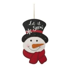 Glitzhome® 19" Lighted Snowman Wall Décor -Michaels X-Mas Decor D479425S 4