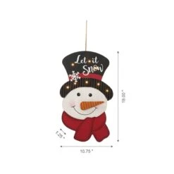 Glitzhome® 19" Lighted Snowman Wall Décor -Michaels X-Mas Decor D479425S 6