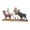 Glitzhome® 18" Galvanized Metal & Wooden Reindeer Table Décor -Michaels X-Mas Decor D479428S 1