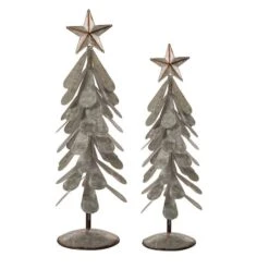 Glitzhome® Galvanized Metal Christmas Tree Table Décor Set 9 Glitzhome® Galvanized Metal Christmas Tree Table Décor Set -Michaels X-Mas Decor D479432S 1 1