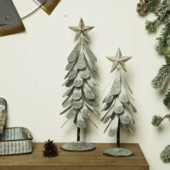 Glitzhome® Galvanized Metal Christmas Tree Table Décor Set 11 Glitzhome® Galvanized Metal Christmas Tree Table Décor Set -Michaels X-Mas Decor D479432S 3