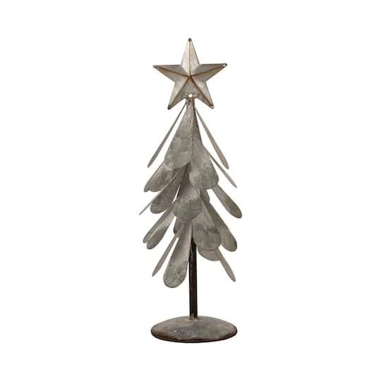 Glitzhome® Galvanized Metal Christmas Tree Table Décor Set 8 Glitzhome® Galvanized Metal Christmas Tree Table Décor Set - Image 6