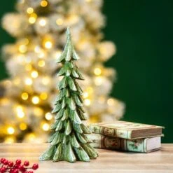 Glitzhome® 14.75" Green Christmas Tree Table Décor 11 Glitzhome® 14.75" Green Christmas Tree Table Décor -Michaels X-Mas Decor D479434S 2