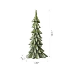 Glitzhome® 14.75" Green Christmas Tree Table Décor 14 Glitzhome® 14.75" Green Christmas Tree Table Décor -Michaels X-Mas Decor D479434S 5