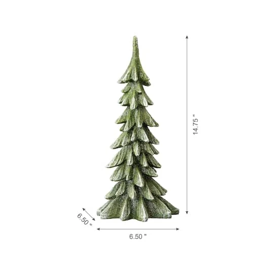 Glitzhome® 14.75" Green Christmas Tree Table Décor 8 Glitzhome® 14.75" Green Christmas Tree Table Décor - Image 6