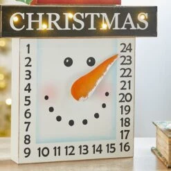 Glitzhome® 15" LED Christmas Snowman Countdown Décor -Michaels X-Mas Decor D479443S 4