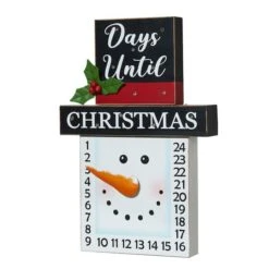 Glitzhome® 15" LED Christmas Snowman Countdown Décor -Michaels X-Mas Decor D479443S 5