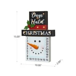 Glitzhome® 15" LED Christmas Snowman Countdown Décor -Michaels X-Mas Decor D479443S 6