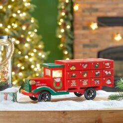 Glitzhome® 14.5" Christmas Truck Countdown Décor -Michaels X-Mas Decor D479444S 2