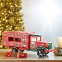 Glitzhome® 14.5" Christmas Truck Countdown Décor -Michaels X-Mas Decor D479444S 3