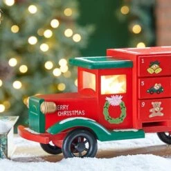 Glitzhome® 14.5" Christmas Truck Countdown Décor -Michaels X-Mas Decor D479444S 5