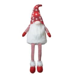Glitzhome® 28" Fabric Christmas Gnome Shelf Sitter With Dangling Legs -Michaels X-Mas Decor D479445S 5
