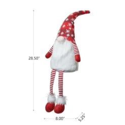 Glitzhome® 28" Fabric Christmas Gnome Shelf Sitter With Dangling Legs -Michaels X-Mas Decor D479445S 6