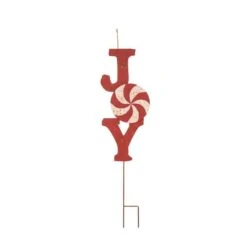 Glitzhome® 3ft. Metal Joy & Noel Yard Stake Set 14 Glitzhome® 3ft. Metal Joy & Noel Yard Stake Set -Michaels X-Mas Decor D479448S 3